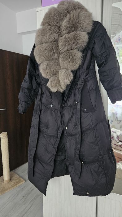 Geaca guler blană vulpe