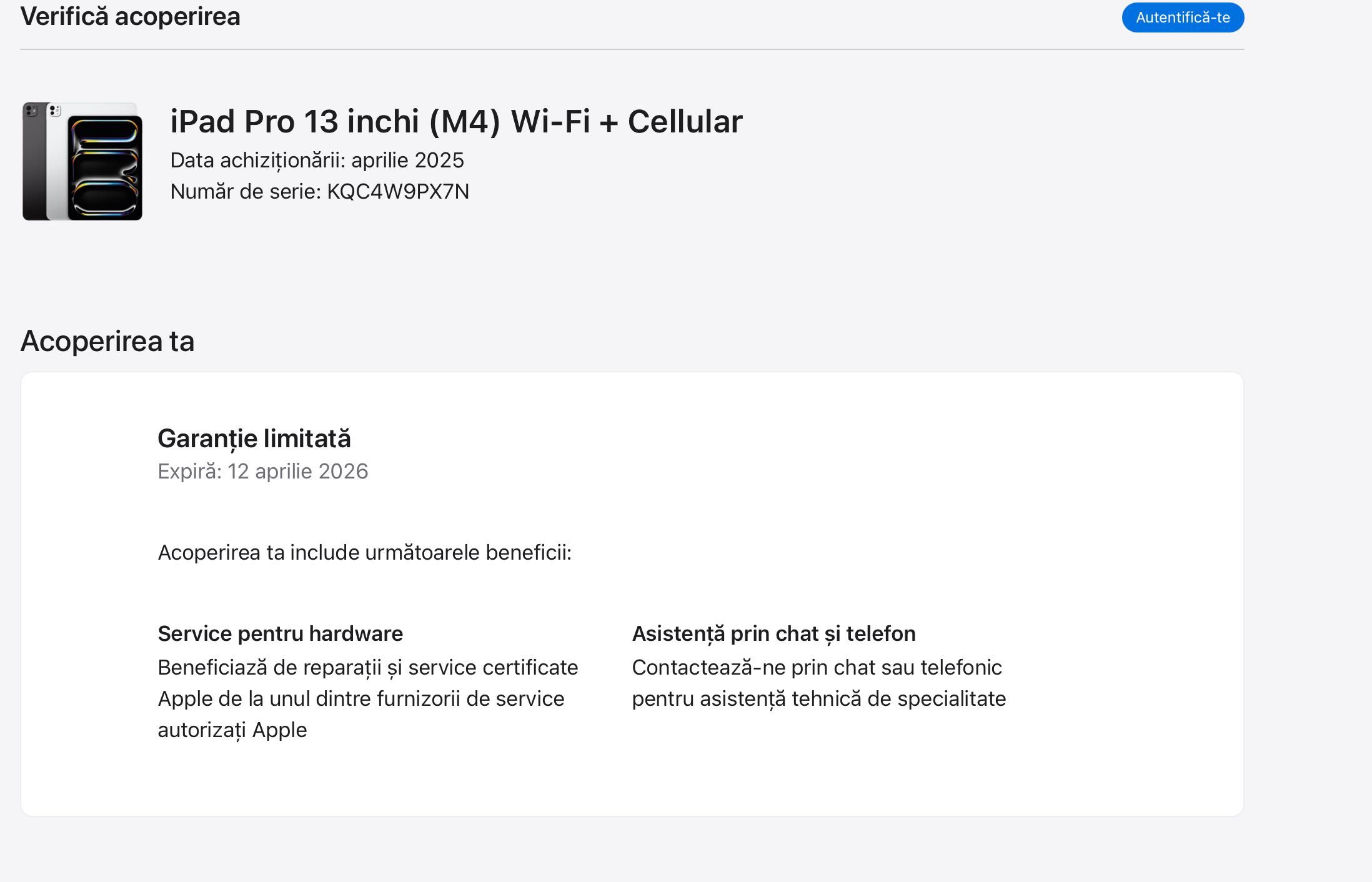 iPad Pro 13 Inch M4 - nefolosit - MVXR3HC/A