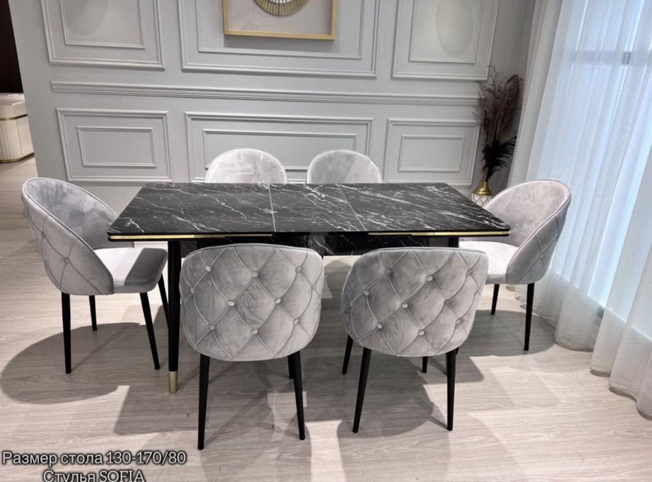 Кухонный Столы и стулья  комплект .Стол орындықтарымен комплект .