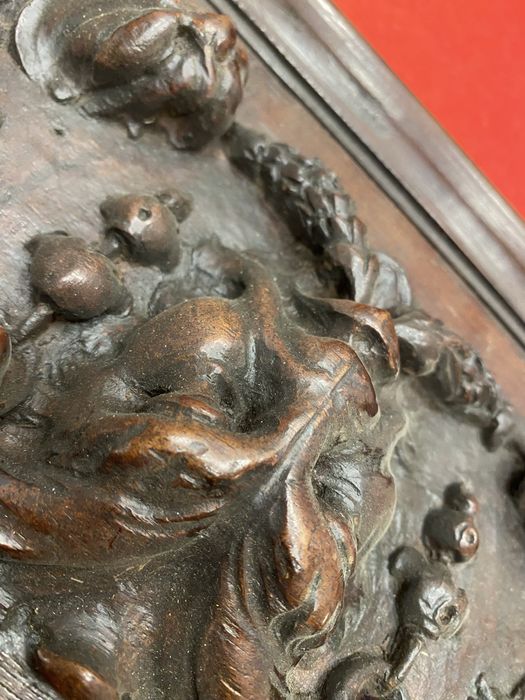 Френско антикварно пано орех ръчна резба 1890 г