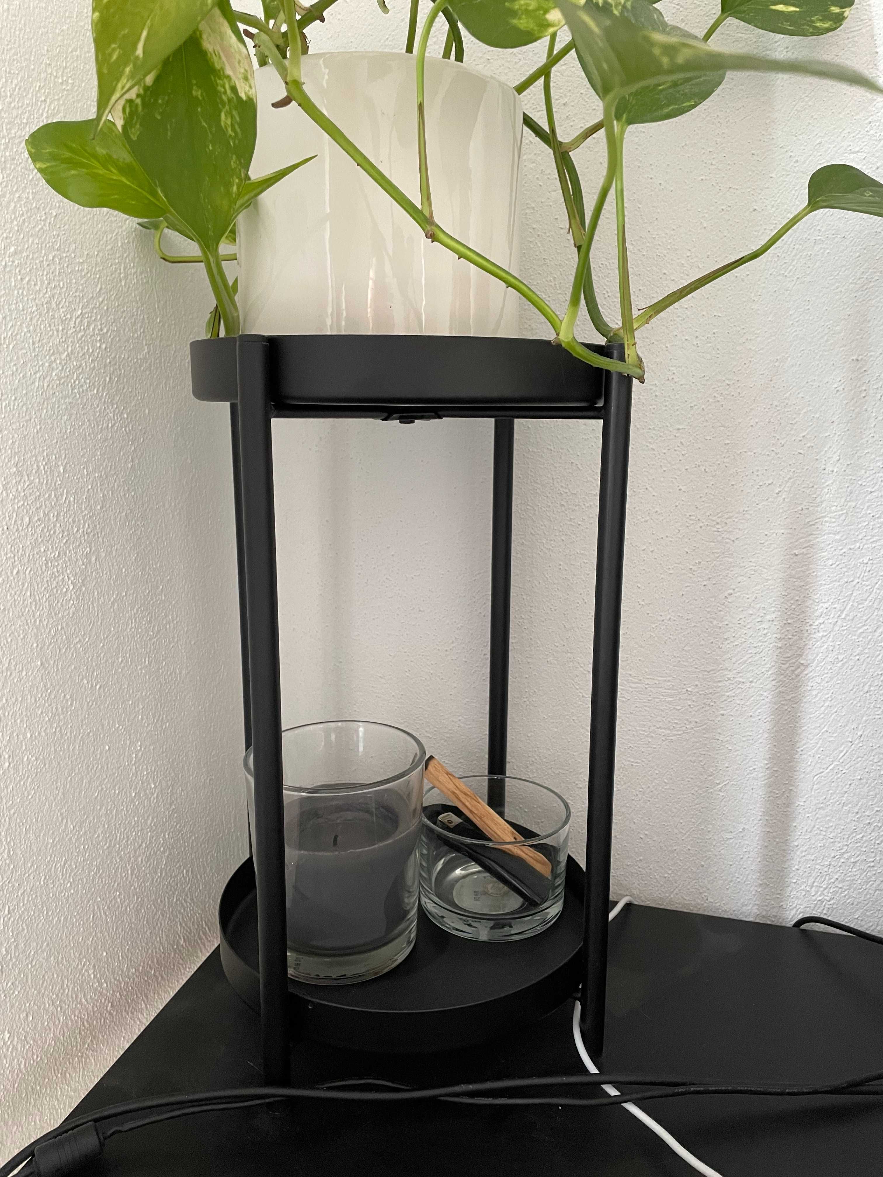 Suport plante, interior/exterior negru, 35 cm