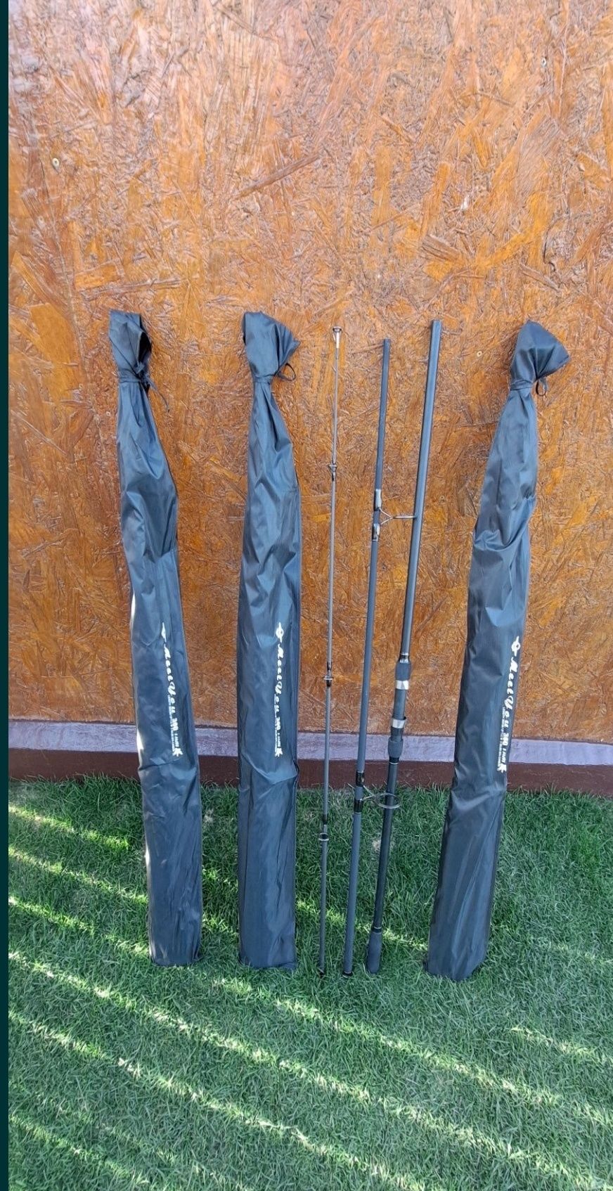 Set 4 lansete cu 4 mulinete tambur 12000, Rod pod , senzori cu stație