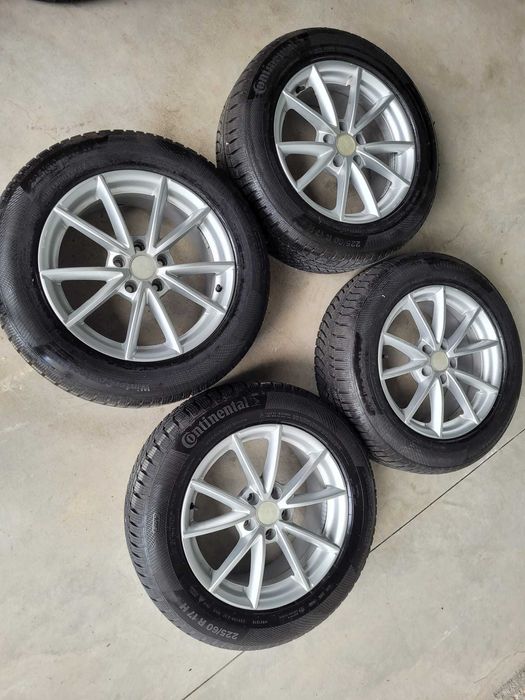 Jante Audi A6 C8 cu anvelope de iarna Continental 225 60 R 17 dot 2023