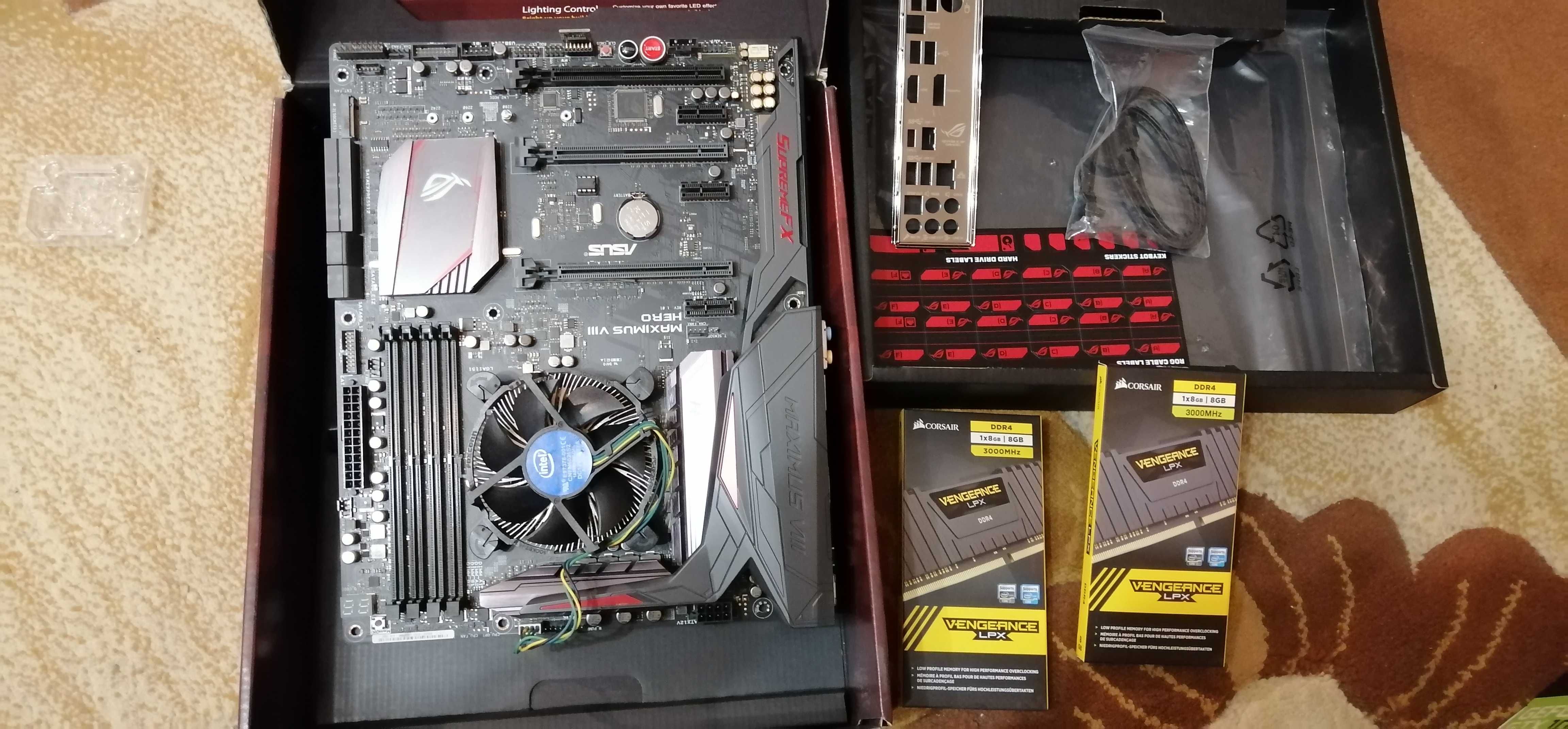 Kit ASUS MAXIMUS VIII, I7 6700K, gtx 1060 6gb ASUS STRIX , ddr4  16gb.