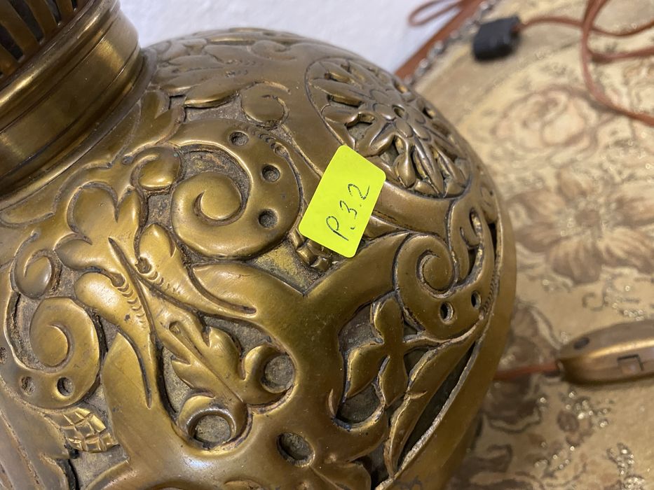 Стара френска лампа от месинг