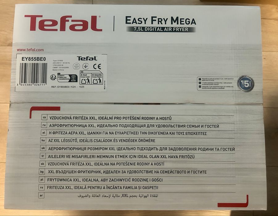 Friteuza cu aer cald Tefal Easy Fry Mega EY855BE0