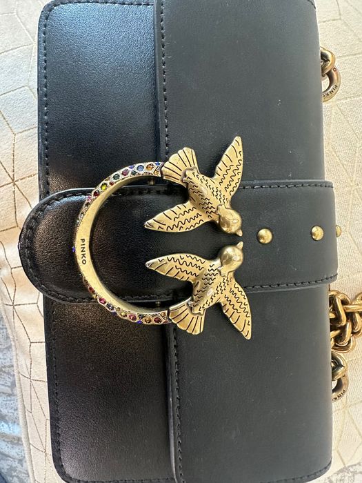 Чанта Pinko естествена кожа