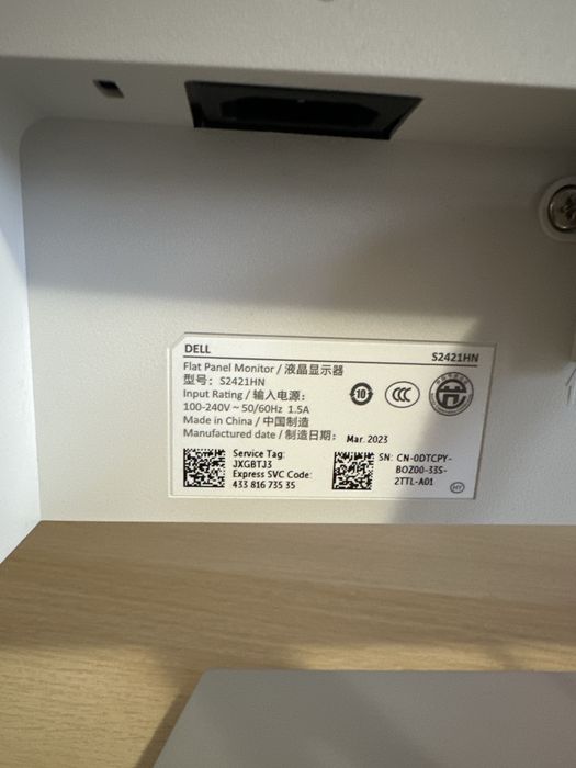 Monitor office Dell 24 inch S2421HN nou panel IPS