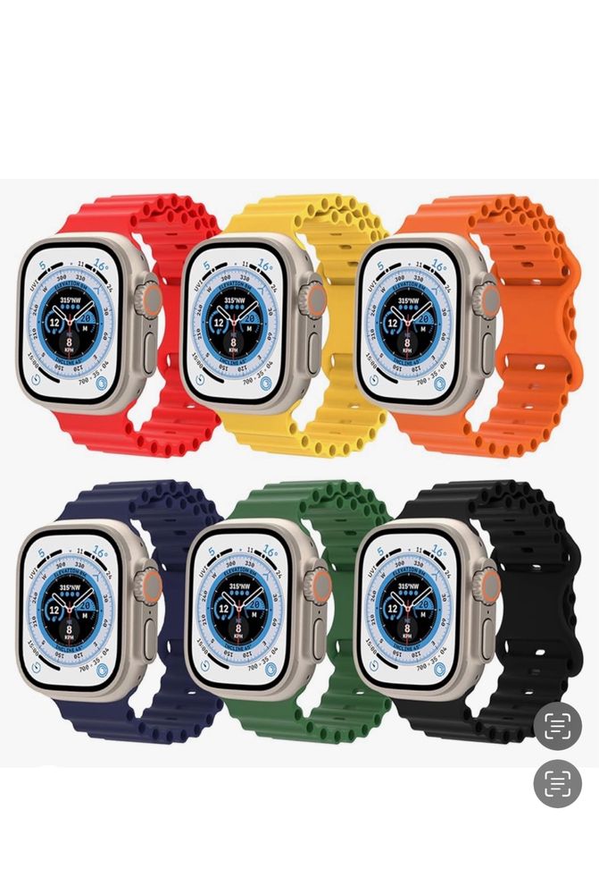 Curea Ceas Apple Watch Husa Folie Silicon Gauri Laterale Compatibila