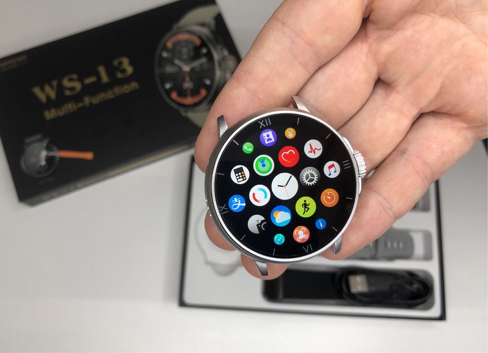 SmartWatch Amoled WS13 3Curele IP68 Apeluri Multiple Aplicatii Noi GPS