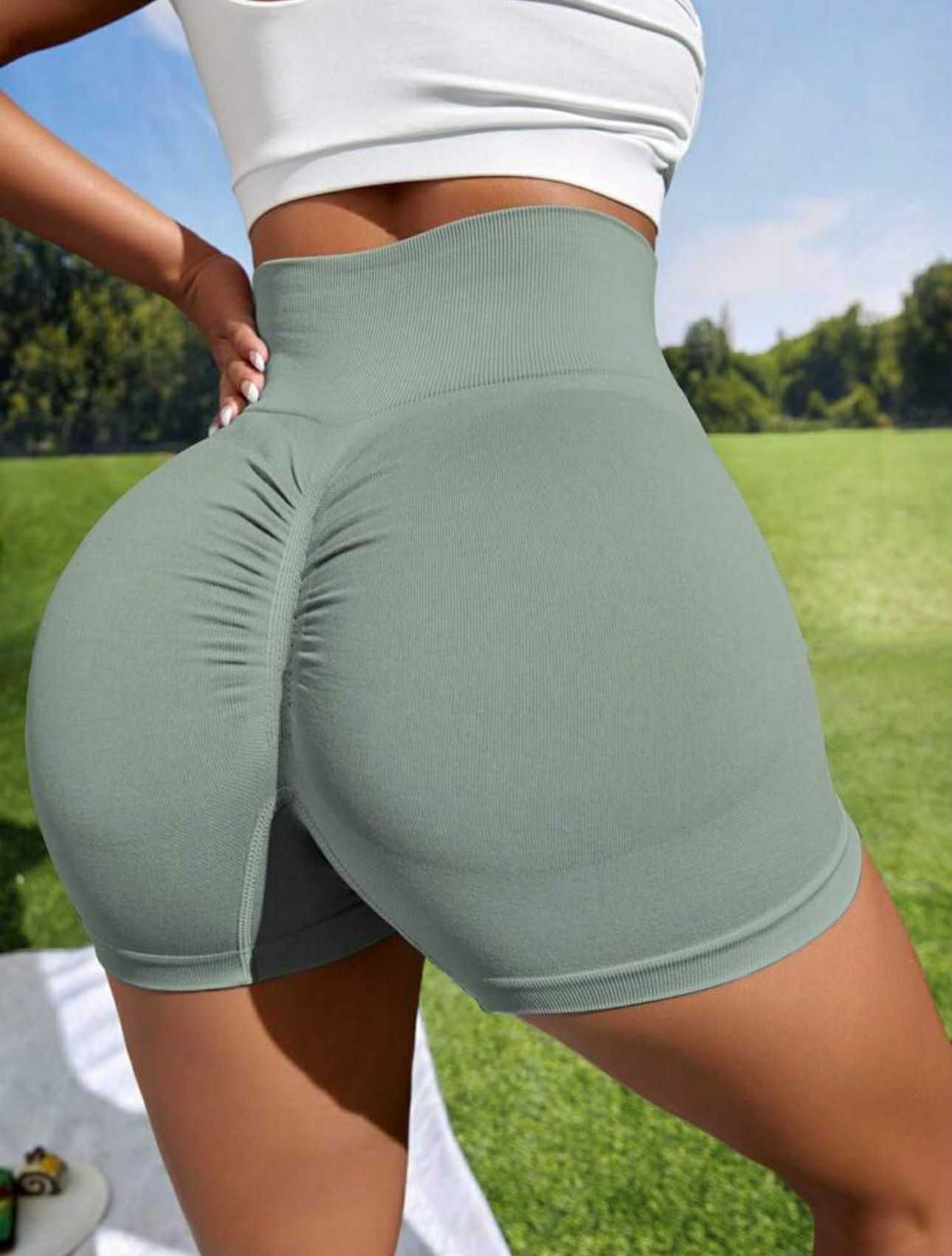 Зелен къс спортен клин от Shein