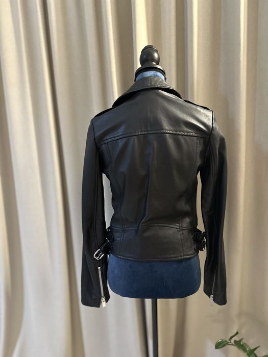 Jacheta din piele naturala Zara