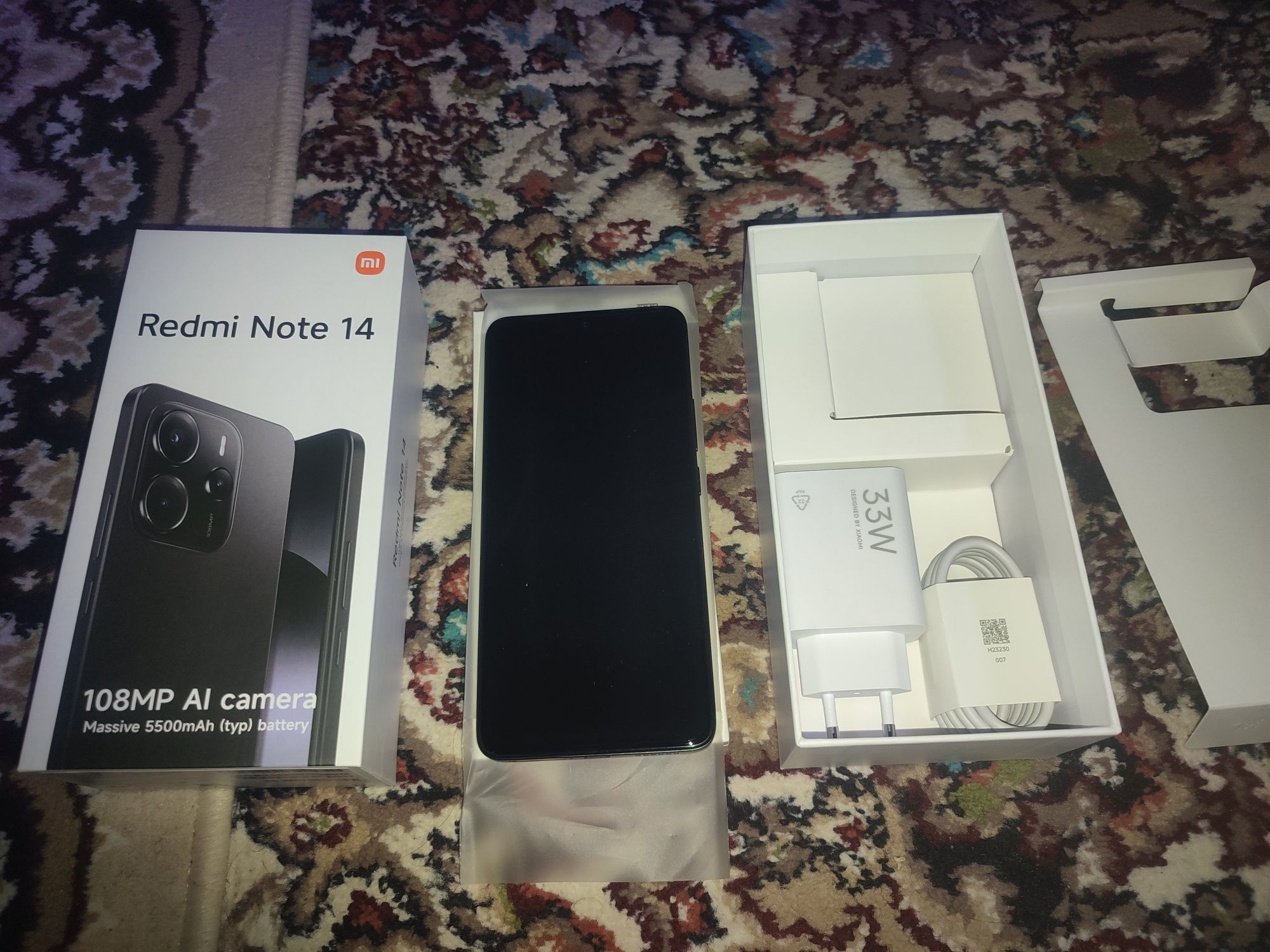 Redmi not 14 yangi karobka dakument