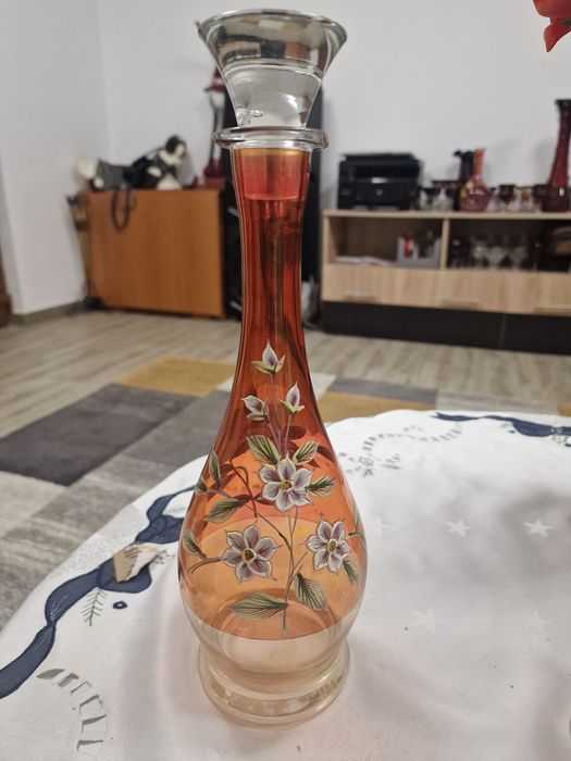 Set sticla si pahare din cristal Bohemia