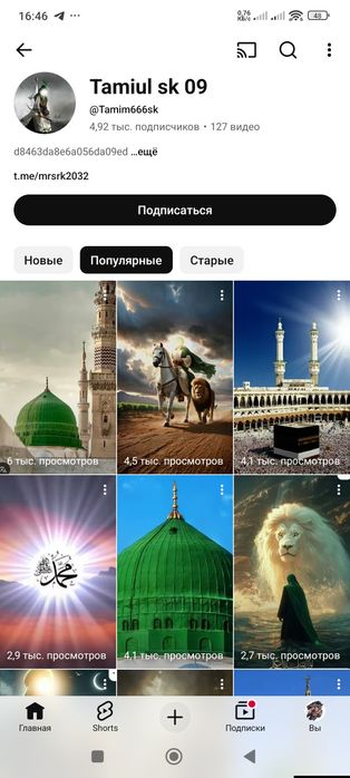 Ютуб канал 4900 подписчик