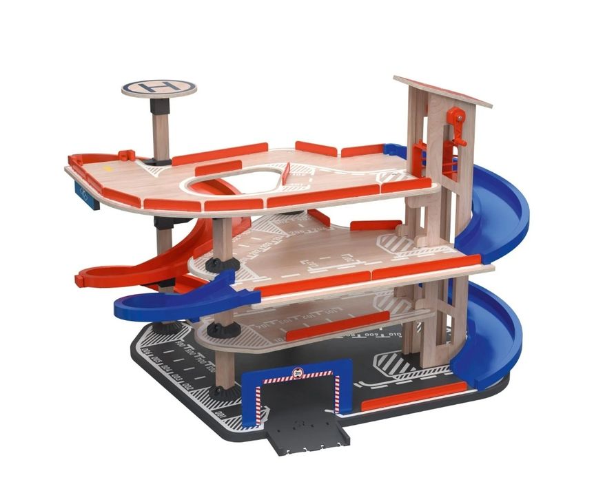 Дървен Паркинг гараж на 4 етажа за игра