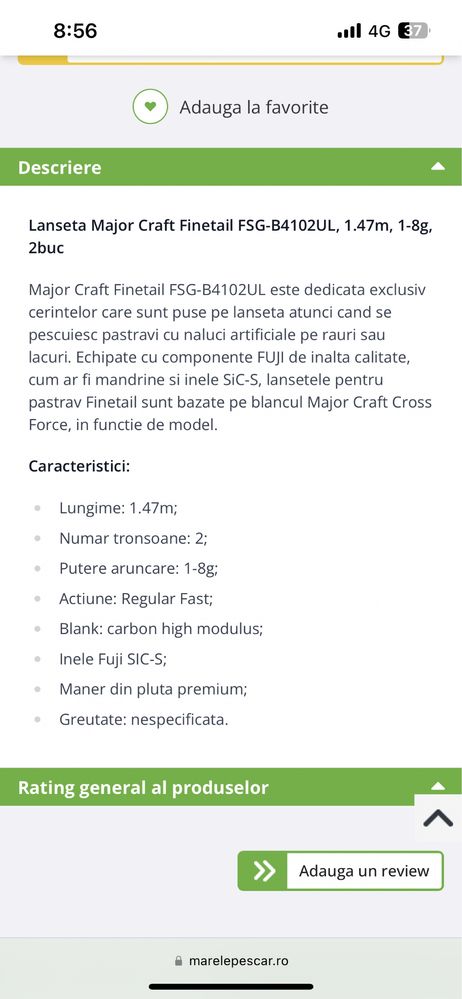 Major Craft Finetail FSG-B4102UL