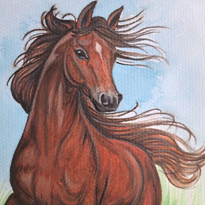 Миниатюра "Кафяв кон"