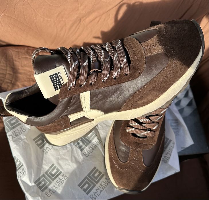 Чисто нови естествена кожа дамски кафяви