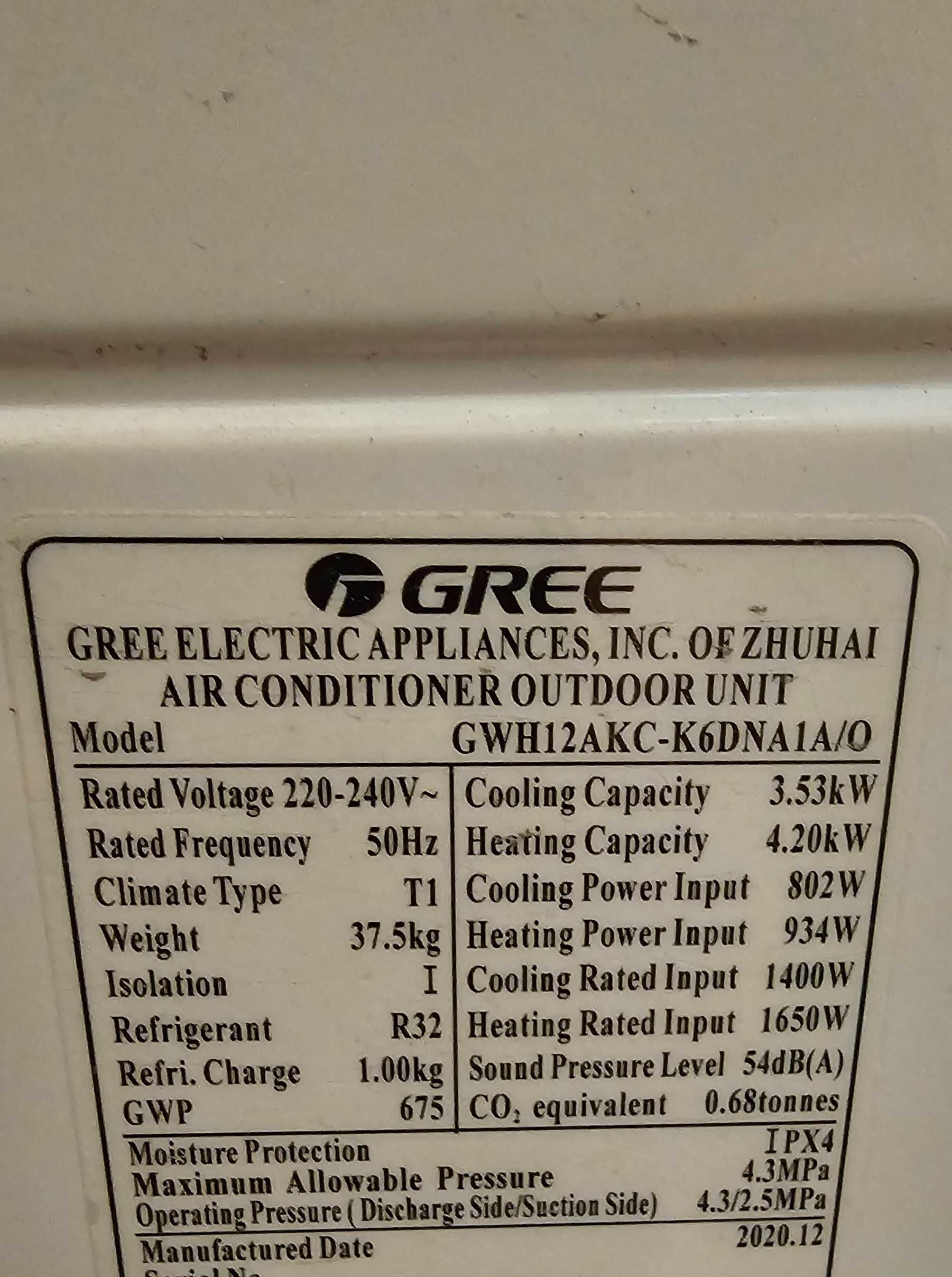 Хиперинверторен климатик Gree Soyal, Wifi, 12 000 BTU, Клас А+++