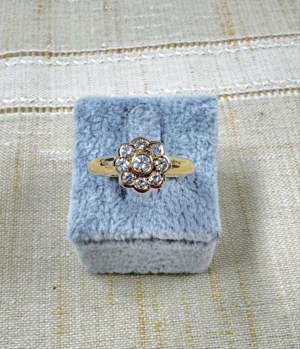 Inel Aur Galben 18k cu Diamante, pret fix