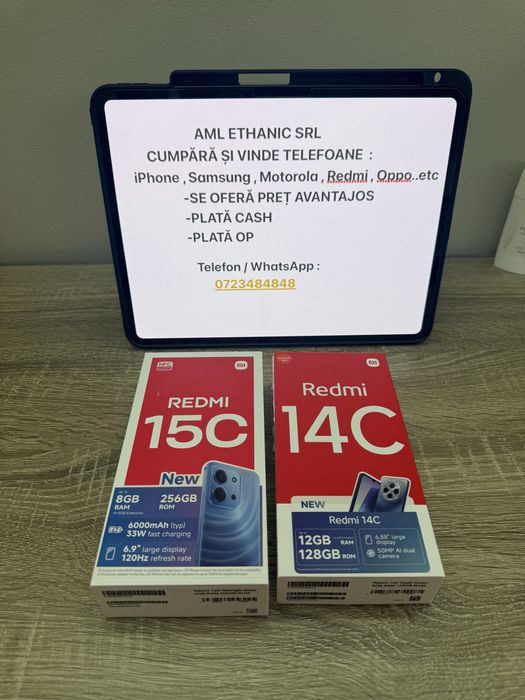 FIRMĂ- Vinde : Redmi 15 C -256 Gb  4+4 Gb ram - sigilat