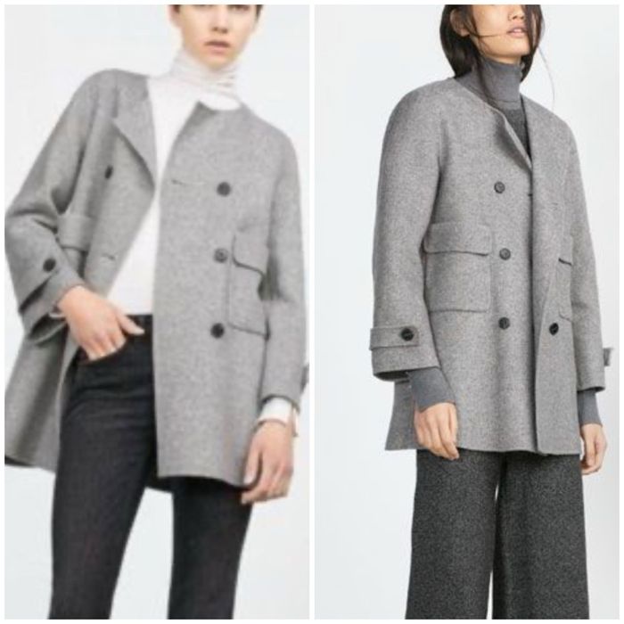 Леко палтенце Zara handmade 50% вълна