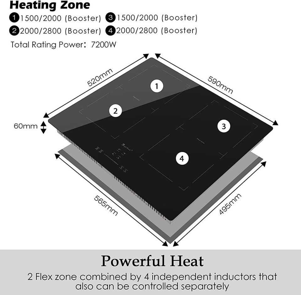 Индукционен котлон SINGLEHOMIE TWO Flexi-zones Hob 1IXFD006