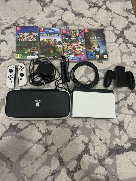 Nintendo Switch model OLED+ Jocuri +Accesorii