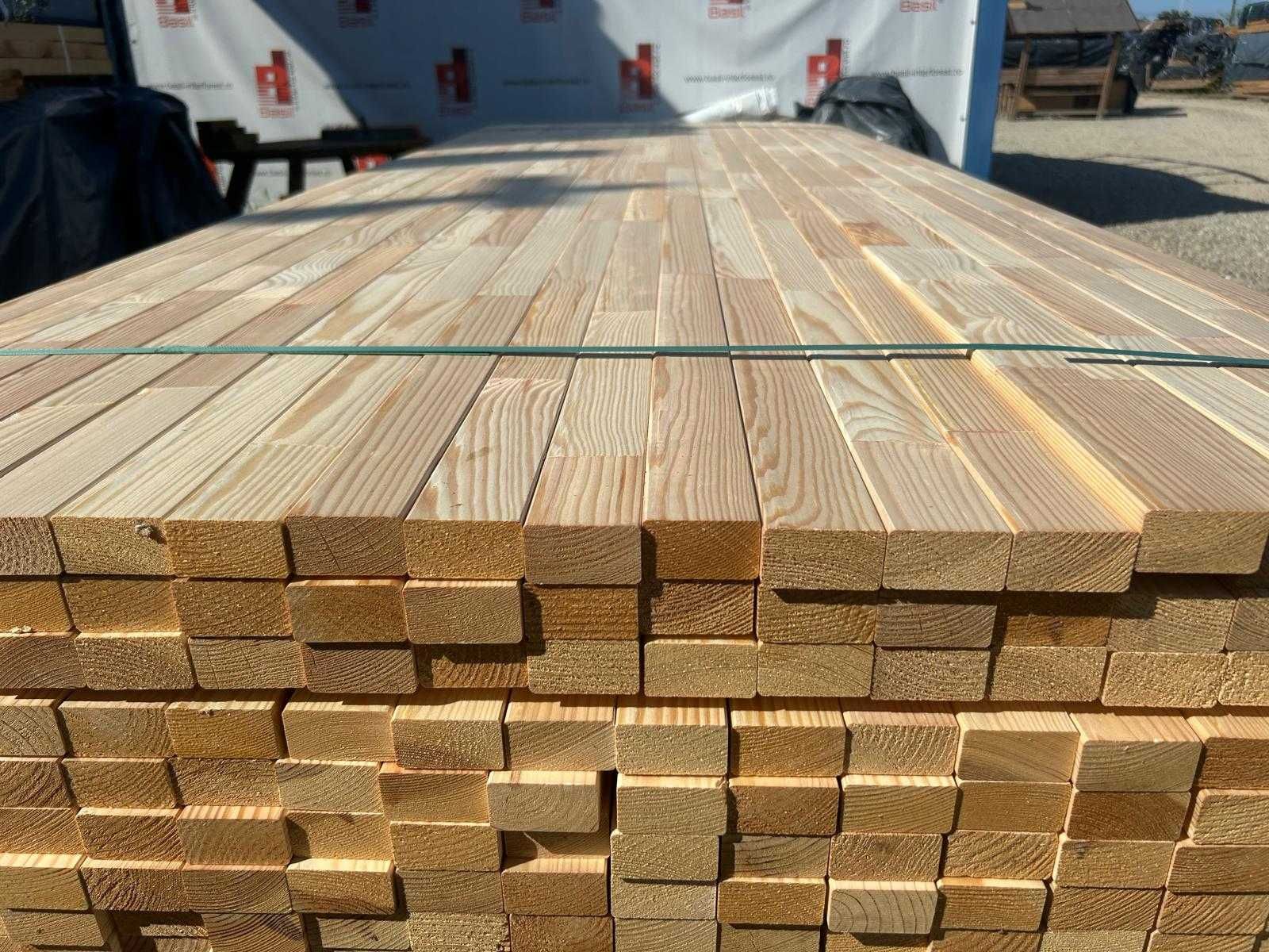 RIFLAJ FARA NODURI pt fatade Fingerjoint Natur Pin 30x50x2750mm