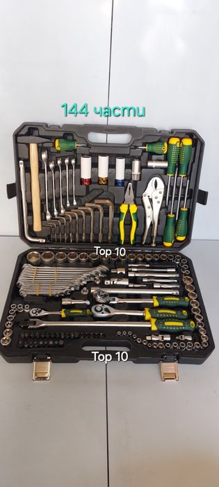 Вложки 1/2 ударни дълбоки. Ударно гедоре. Комплект преходници.