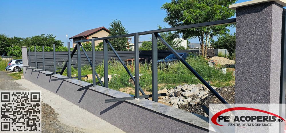 Poarta gard din otel tip jaluze - dublu vopsit, montaj, livrare rapida