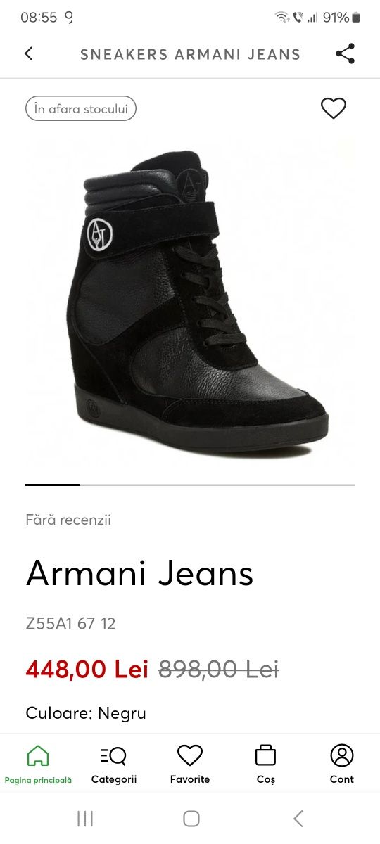 Sneakers Armani Jeans, dama, marime 35