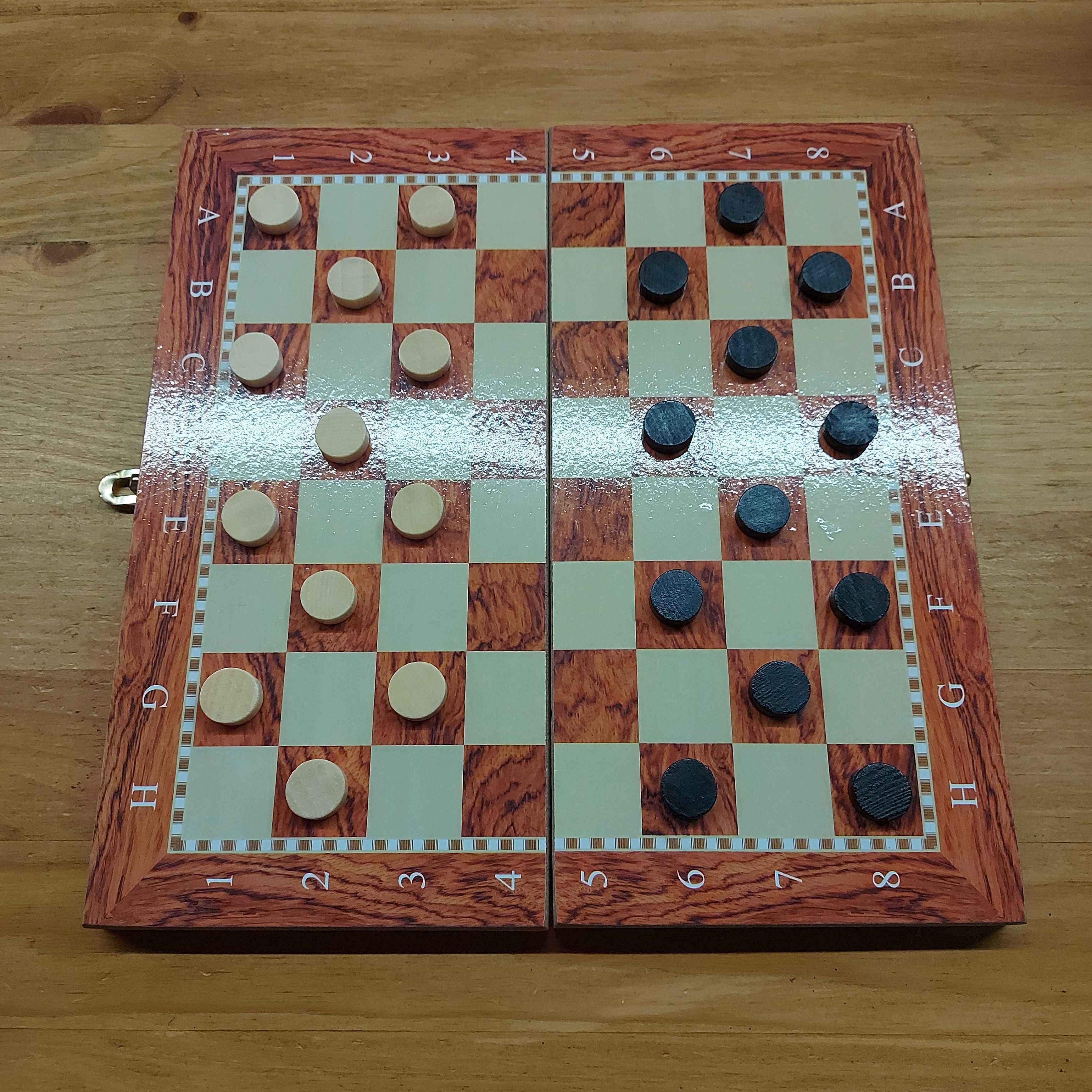 Деревянные Подарочные шахматы, шашки, нарды 3 в 1. Настольная игра