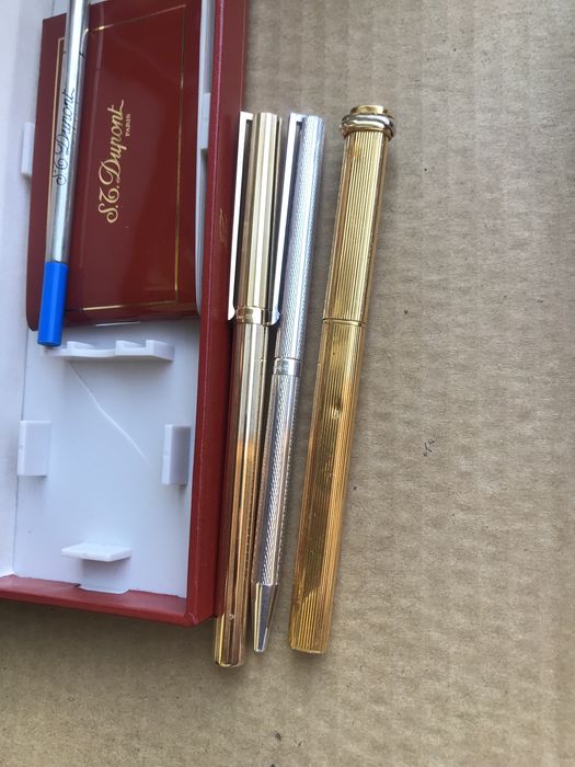 Pix vechi original St Dupont si Cartier placate cu aur