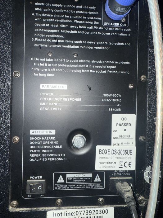 Boxe 300w-600w stare buna