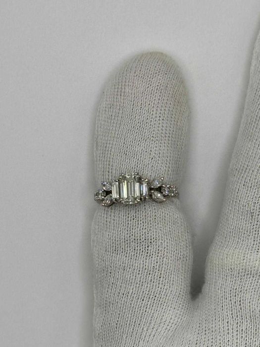 INEL AUR ALB 18K + 1 DIAMANT =1CT - VVS1 + 10 diam =0.70CT - Vintage !