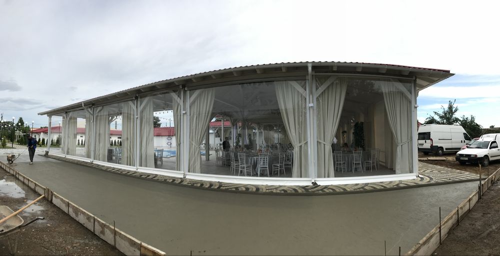 Inchidere terase cu folie transparenta  ,Rulouri transparente ,