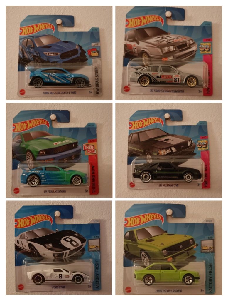 Hotwheels Ford Mustang 07' / 84' Mustang SVO / 87' Sierra Cosworth