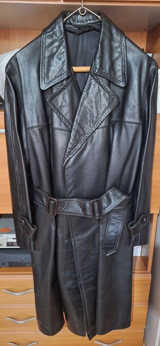 Haina din piele model unisex lunga