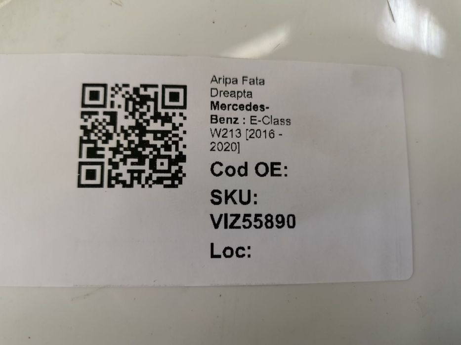 Aripa Fata Dreapta Mercedes-Benz  E-Class W213 2016 2017 2018 2019 202