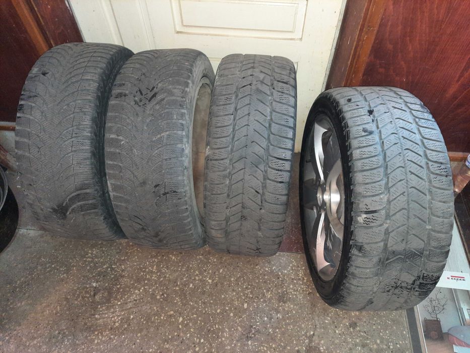 Vând jante aliaj 5x112 pe 17. Cauciucuri iarnă