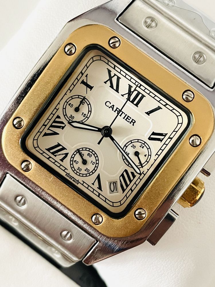 Cartier Santos White Gold 2024 | Cutie înclus