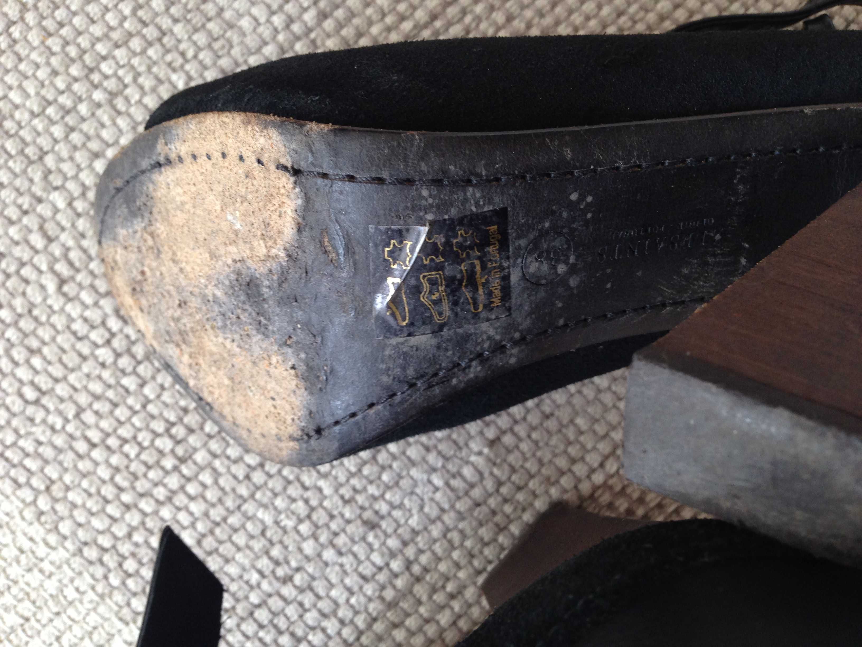 Дамски обувки,маркаAll  SAiNTS, Англия,естествени велур и кожа ,черни