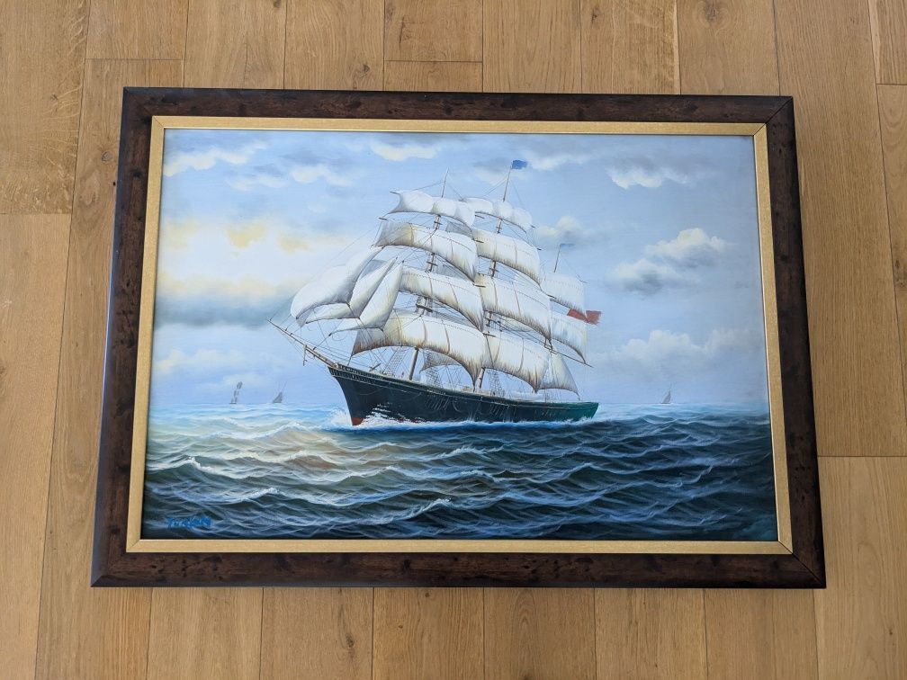Pictură 104 cm corabie