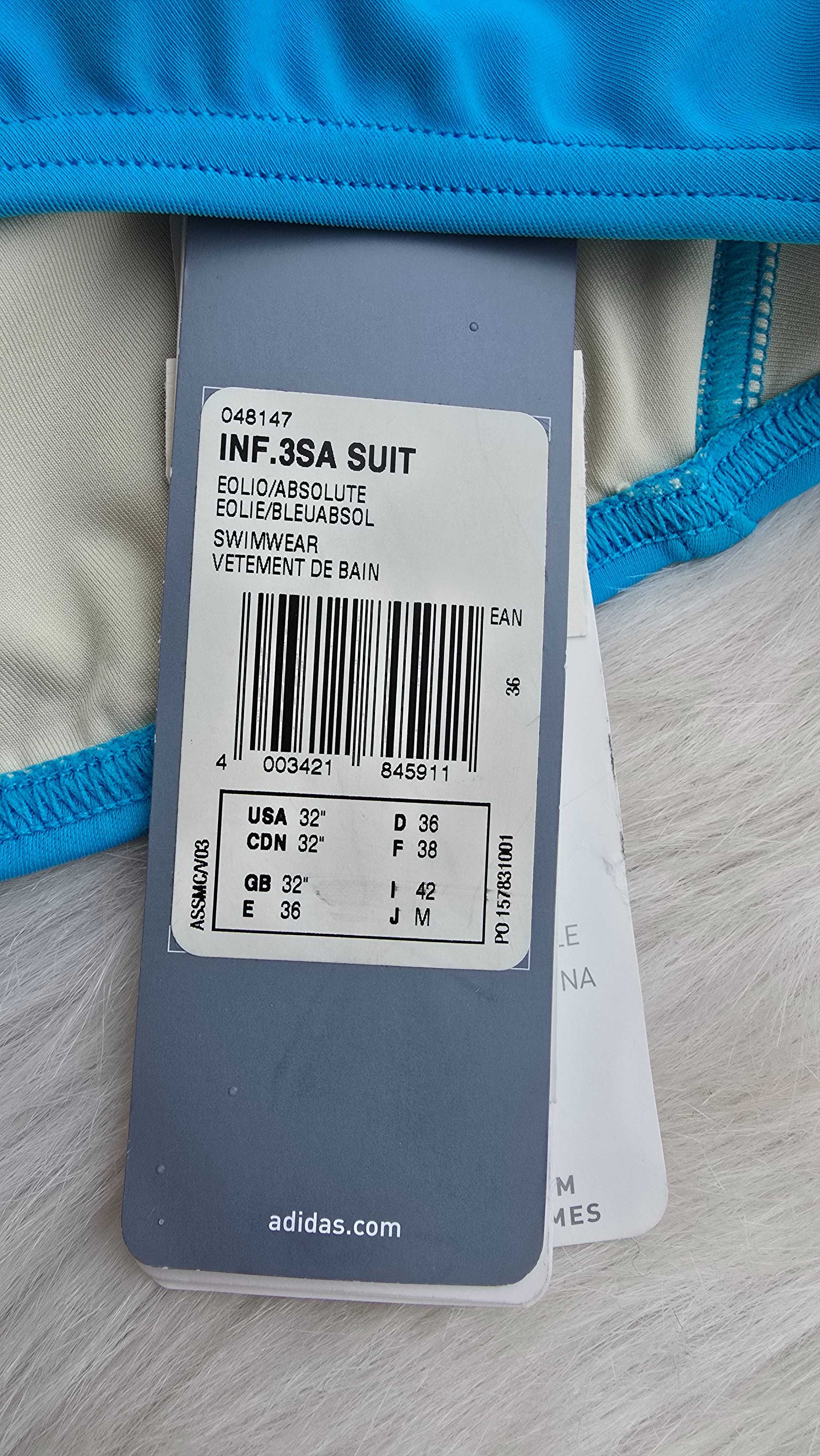 Нов дамски бански Adidas размер S