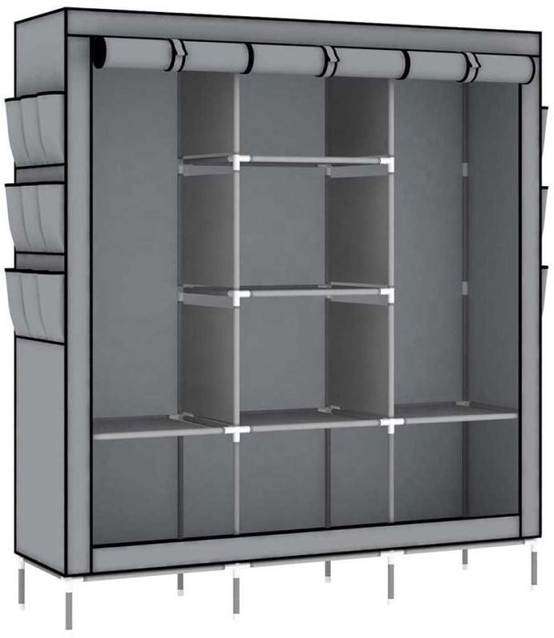 Спален гардероб с цип и 3 разделения; Цвят: Червен;