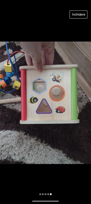 Joc motricitate și cub lemn
