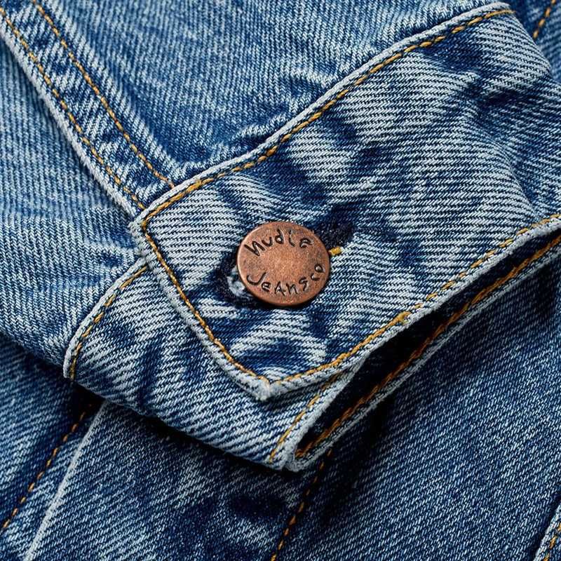 Geaca denim Nudie Jeans Bobby Blue Tribe - TRANSPORT GRATUIT