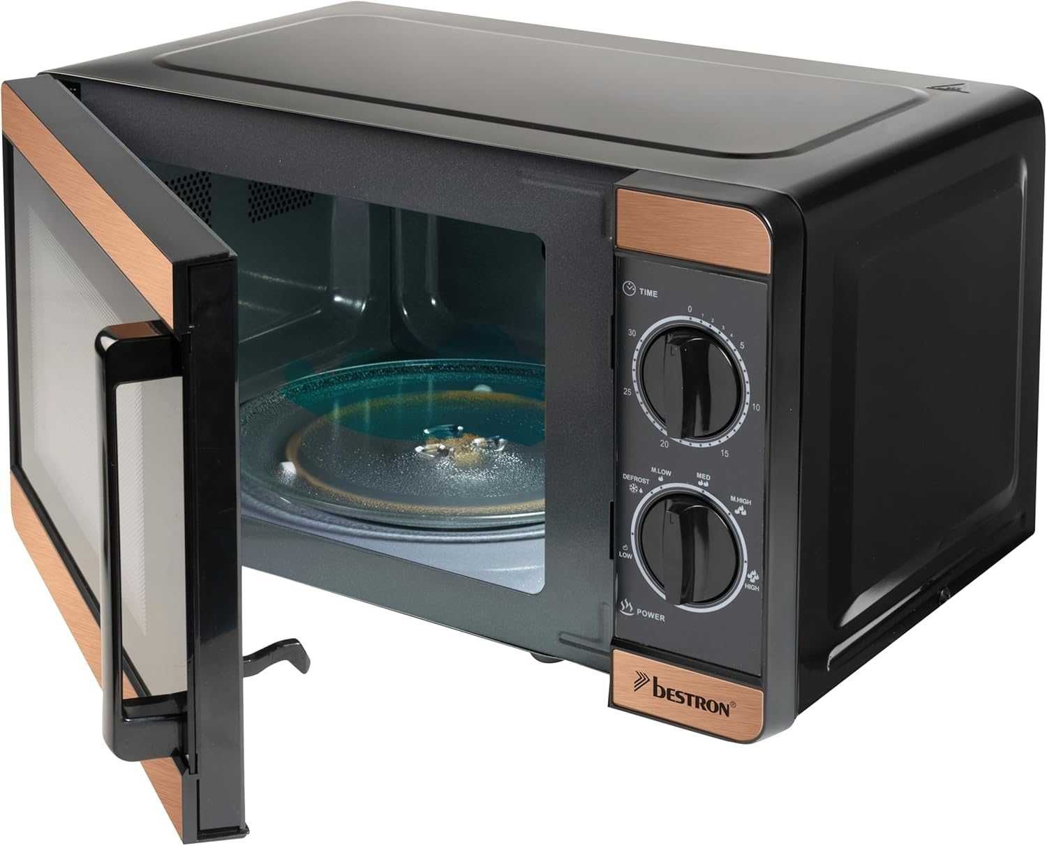 Микровълнова фурна Bestron Copper, 700W, 20л, 6 функции, таймер